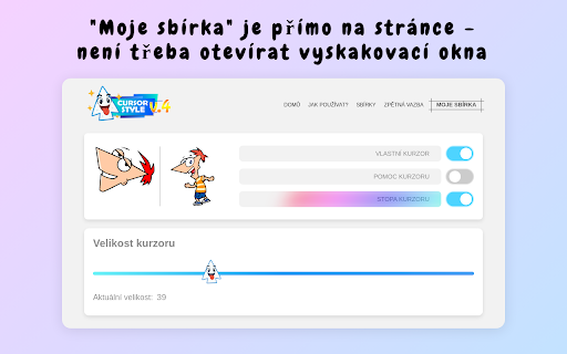 Cursor Style – Vlastní kurzory myši a stopy pro Chrome™