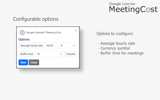 Google Calendar™ Meeting Cost