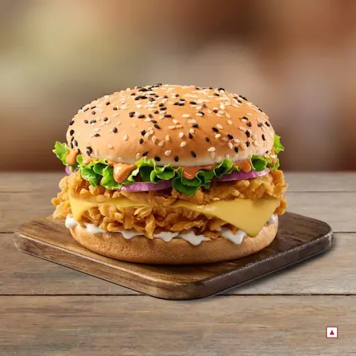 Chicken Zinger Burger - Tandoori With Cheese