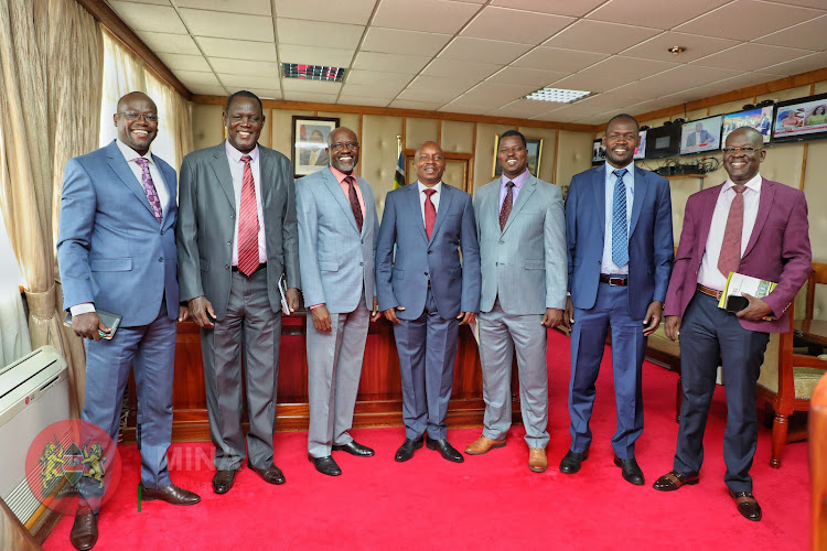 Interior CS Kithure Kindiki with leaders from Turkana county on November 10, 2022.