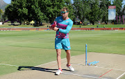 David Miller inspects the pitch before a Mzansi Super League match between Durban Heat and Paarl Rocks at Boland Park in Paarl on December 4 2019. 