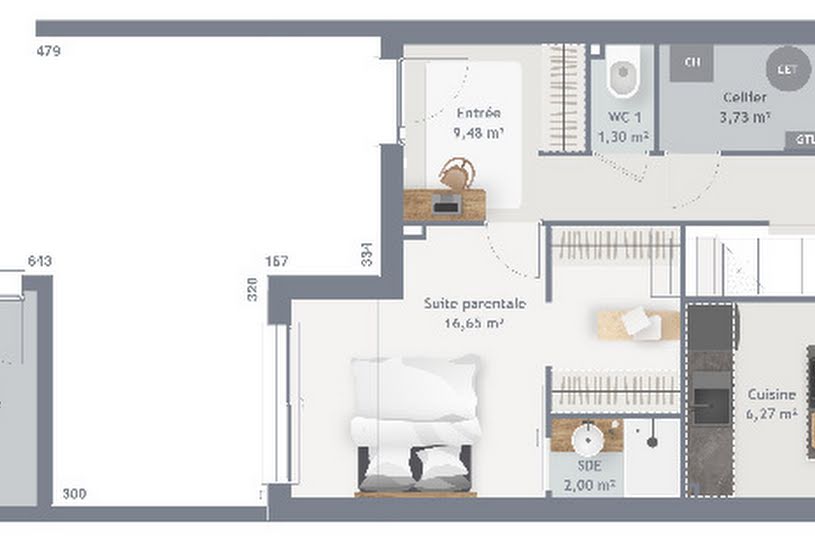  Vente Terrain + Maison - Terrain : 400m² - Maison : 110m² à Fay-lès-Nemours (77167) 