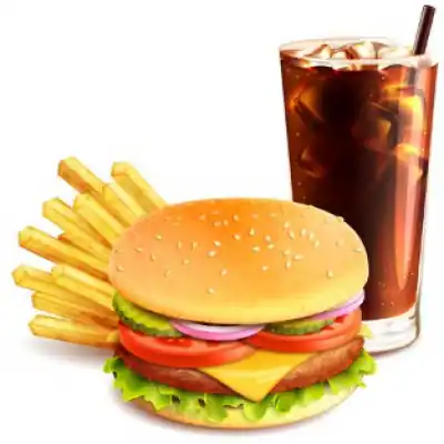 Aloo Tikki Burger Combo (Cold Drink + Fries)