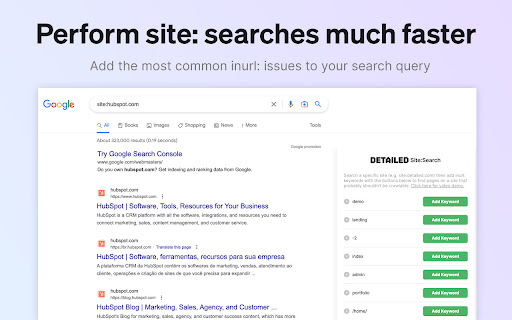 Detailed Site Search