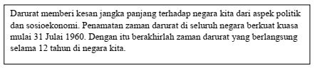 Apakah peristiwa yang dapat dikaitkan dengan kesan darurat di atas?