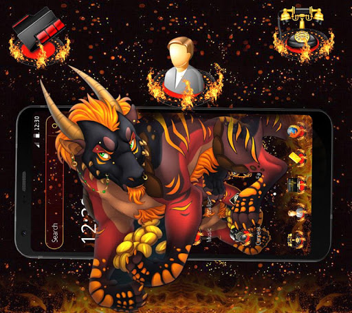 Golden Fire Wolf Launcher Theme ??