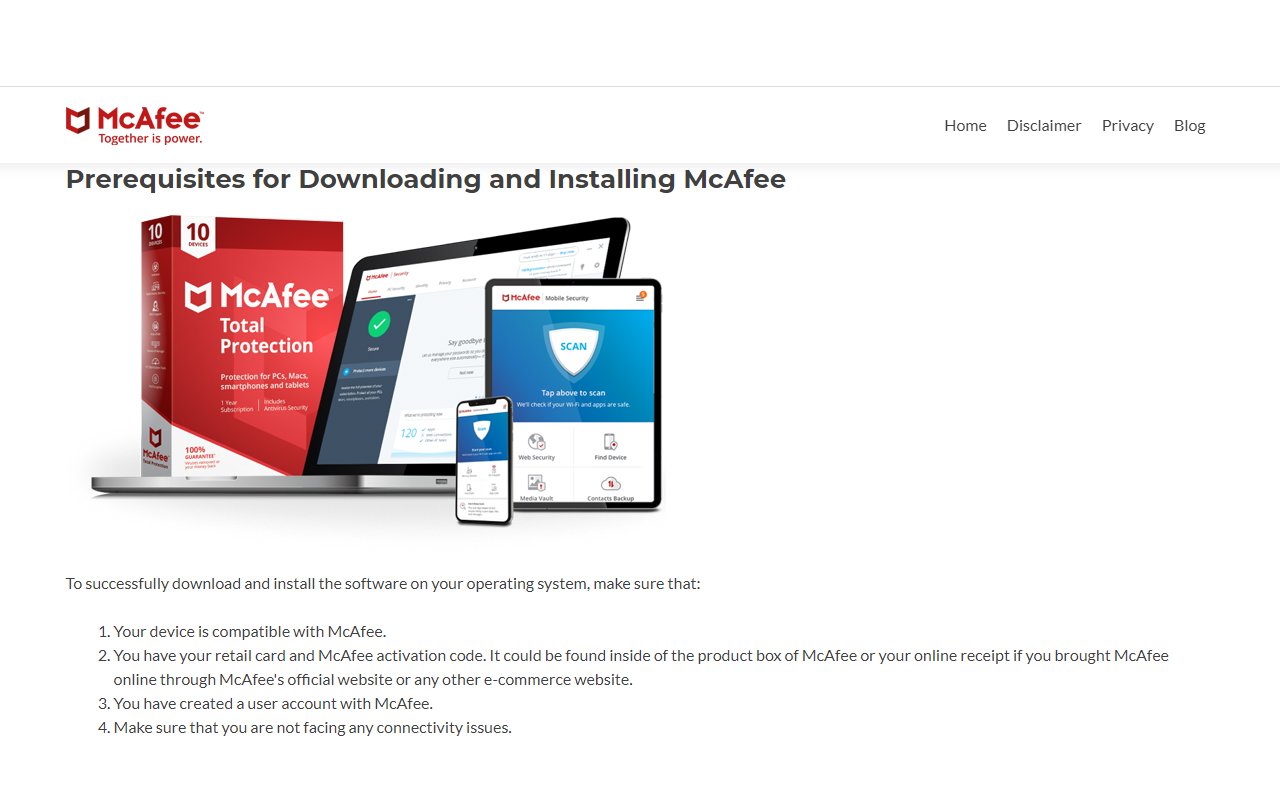 McAfee Activation Help Preview image 2