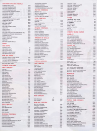 Southern Chillies menu 2