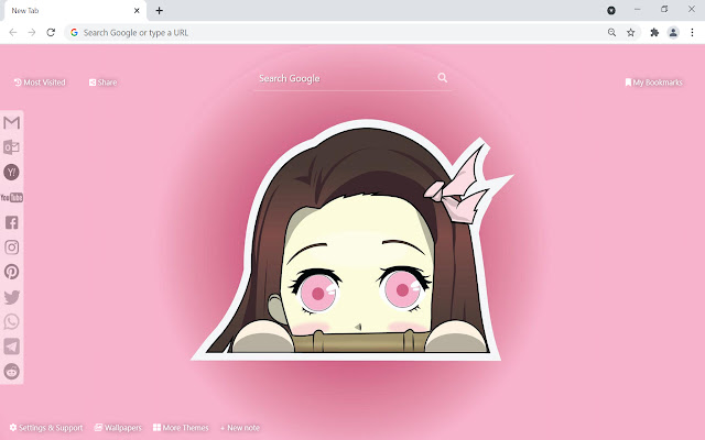 Demon Slayer Nezuko Chibi Wallpaper New Tab