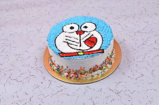 Pineapple Doraemon Face Cake
