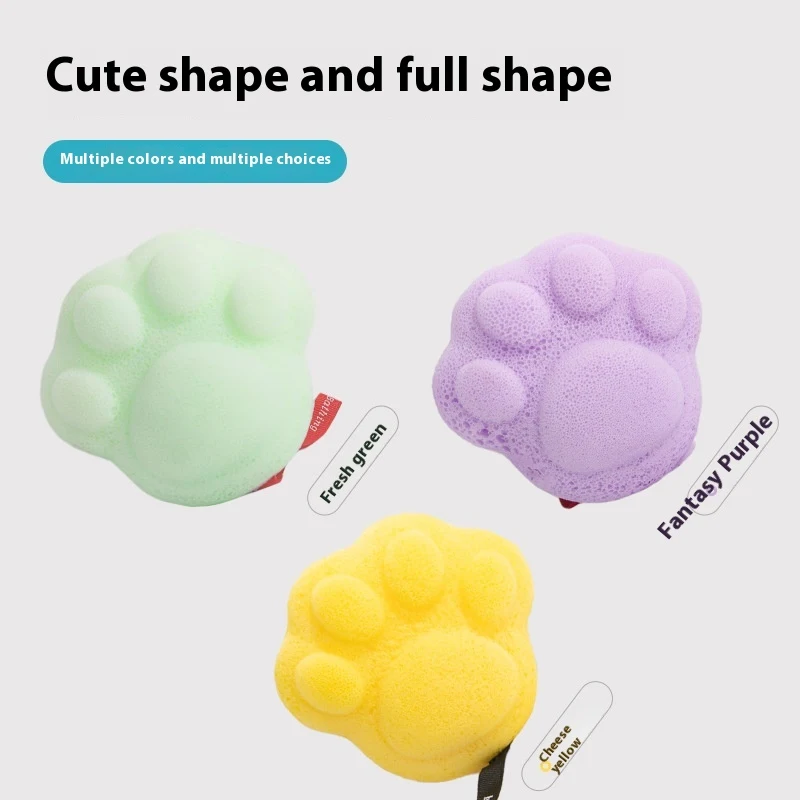 Éponge de bain pour bébé et enfant Cat's Paw Loofah, douce en nid d'abeille. Crée une mousse onctueuse, nettoie en douceur la peau.
