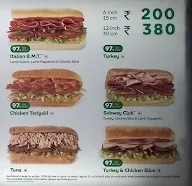 Subway menu 4