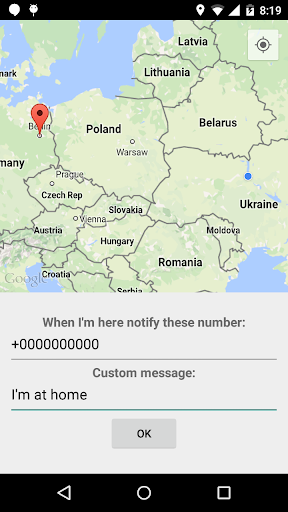 Location SMS Notifier