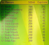 Shreeji Ice Cream Parlour menu 1