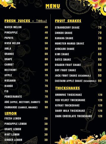 Juicebox Saidapet menu 