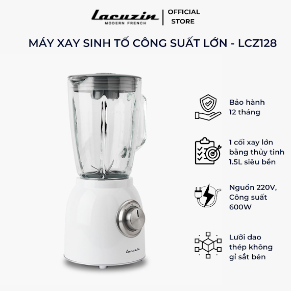 Máy Xay Sinh Tố Công Suất Lớn Lacuzin - Lcz128 Hàng Chính Hãng