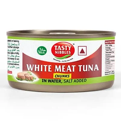 Tasty Nibbles White Meat Tuna Chunks In Salt Water 185 Gm