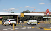 A police forensic pathology vehicle enters  ArcelorMittal’s plant in Vanderbijlpark after an accident.
