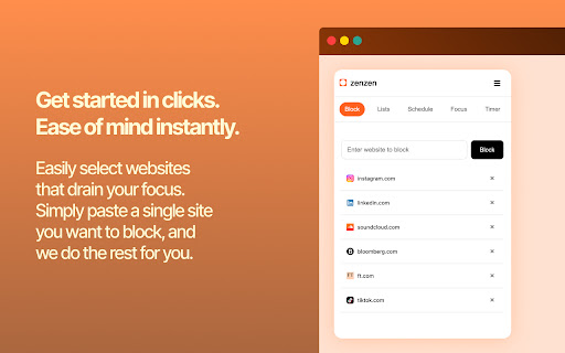 zenzen - Website Blocker & Productivity Timer Preview 2