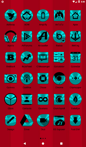 Cyan and Black Icon Pack ✨Free✨