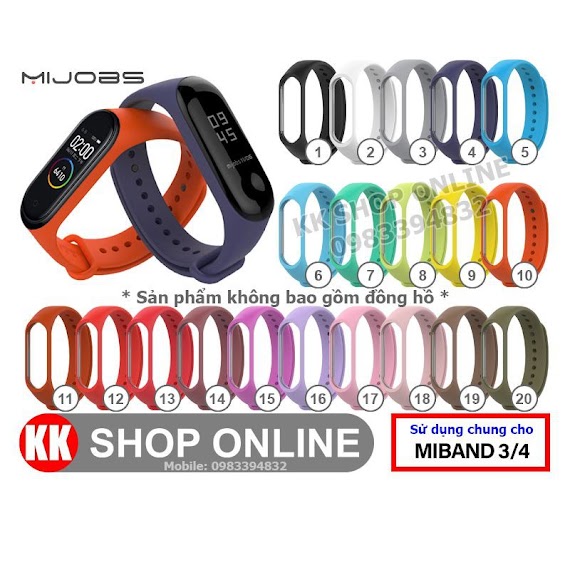 Dây Đeo Mijobs Chính Hãng Cho Xiaomi Miband 3 Xiaomi Miband 4