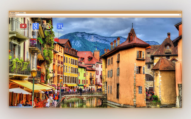 View of the old town of Annecy - France