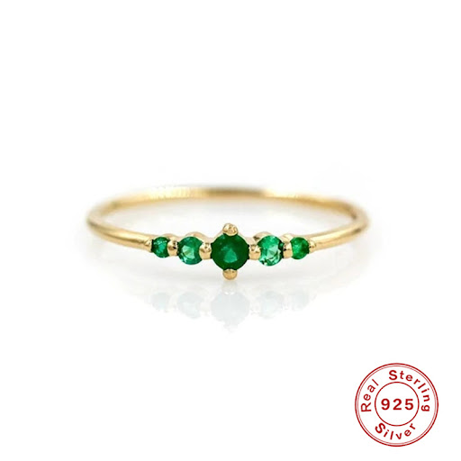 Title 7, S925 Sterling Silver Geometric Double Layer Dia...