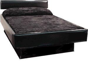 A hard side waterbed needs a mattress that is specially designed to fit inside its hard rectangular frame.