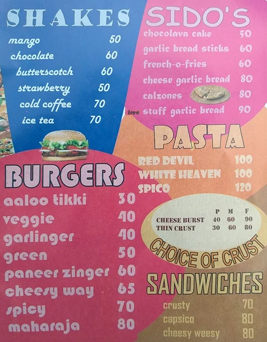 Topons Pizza menu 