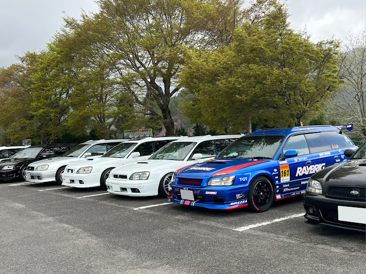 レガシィツーリングワゴンのBE / BH のｵｰﾅｰさん共に維持頑張って行きましょう！・レガシィBE BH・嵐山~高雄パークウェイ(高雄大駐車場)・オフ会お疲れ様でした・3レガに関するカスタム事例の投稿画像4枚目
