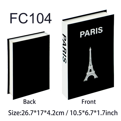 Title 5, Black and white city decorative book ornament, ...