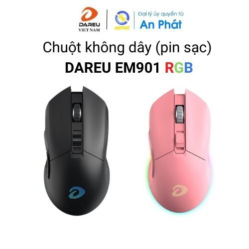 [Mã 156Elha80K Giảm 6% Đơn 400K] Chuột Gaming Không Dây Dareu Em901 Rgb Wireless