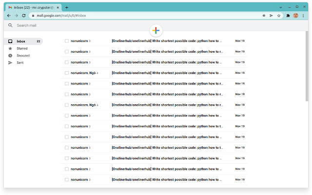 Minimalist Gmail chrome extension