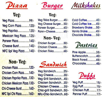 NFC Food Court menu 