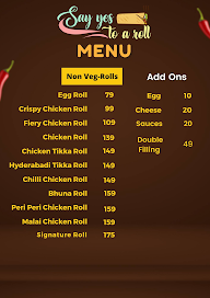 Say Yes To A Roll menu 1