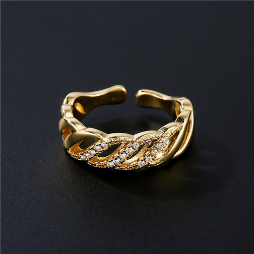 Title 4, European And American Trend Adjustable Ring 18K...