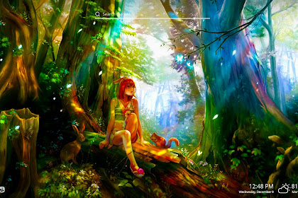 Anime Green Forest Wallpaper