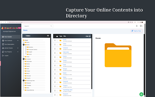 BoomConsole - Web Organizer & Contact Management