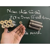 Nam Châm Trắng 20X5Mm Lỗ Vát M4 - N35 Lực Hít Cực Mạnh