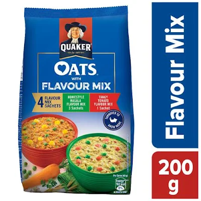 Quaker Oats Breakfast Cereals - With Flavour Mix, Nutritious, Rich Source Of Energy - 200 gm