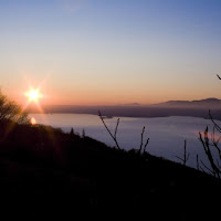 Tramonto sul lago di 