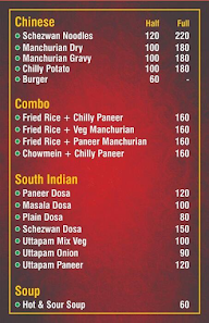 Kedgy Kedge menu 1