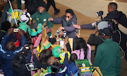 Lebogang Ramalepe during Banyana Banyana's arrival press conference at OR Tambo International Airport in Johannesburg on August 11 2023.