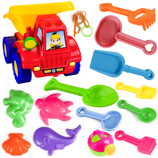 Title 2, Childrens Beach Toy Car Set Baby Play Sand Dig...