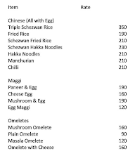Egg Rasoi menu 1
