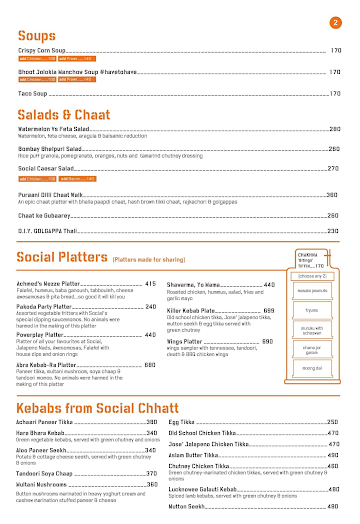 Social menu 