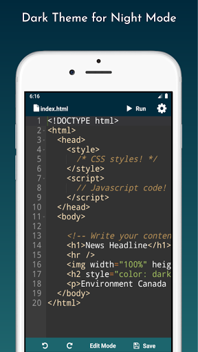 Web Editor Create webpage with HTML  CSS  JS
