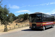 FILE IMAGE: A Santa Barbara Trolley is seen leaving the Michael Jackson Neverland Ranch in Los Olivos, California on July 10, 2009. 