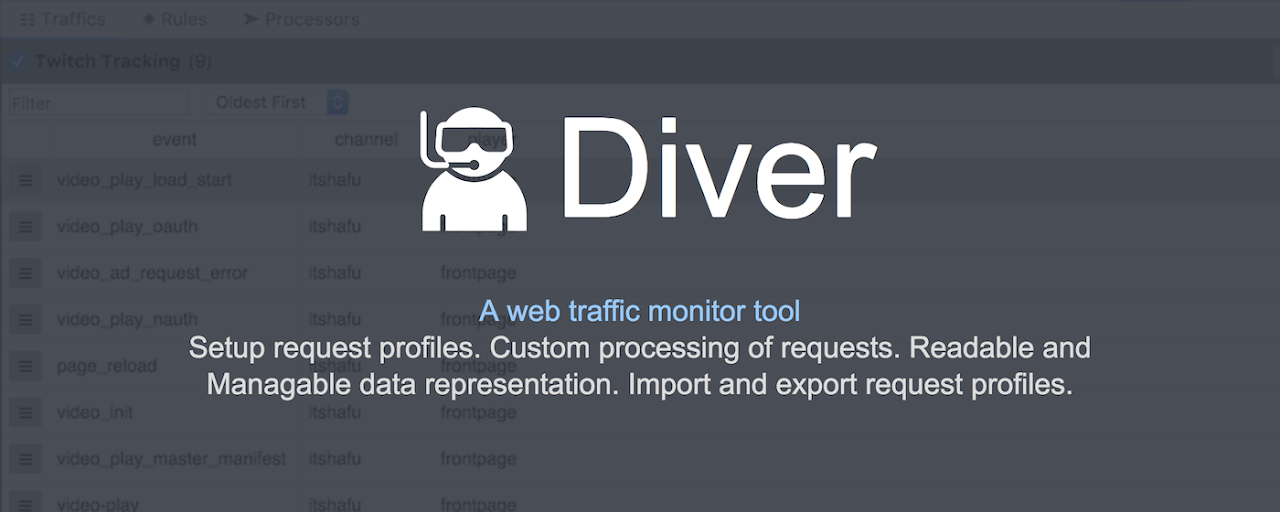 Diver - Web Traffic Monitor Tool Preview image 2