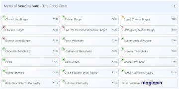 Kouzina Kafe - The Food Court menu 